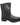 Men's 7" Side Zipper Harness Boot Black Leather Boots-4