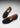 Women's Penny Loafers Leather Sole, black suede-1
